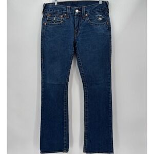 True Religion Billy Jeans Mens 30x34 Dark Wash Bootcut Denim Casual